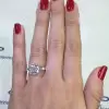 Classic Cushion Cut White Sapphire Engagement Ring