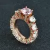 5ct Round Cut Fancy Pink Sapphire Ring for Women