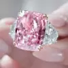 5ct Radiant Cut Pink Sapphire Three-stone Engagement Ring