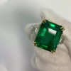 14ct Emerald Cut Three Stone Engagement Ring