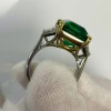 14ct Emerald Cut Three Stone Engagement Ring