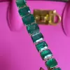 48ctw Gradient Size Emerald Statement Bracelet