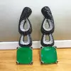 25ctw Princess Cut Emerald/Yellow Sapphire Statement Earrings