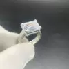 8.4ct East-West Emerald Cut Sandblasted Classic Engagement Ring