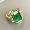 5ct Emerald Cut Bezel Set Engagement Ring