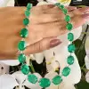 50ctw Oval Cut Emerald Rivera Statement Necklace