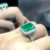 15ct Emerald Vintage Halo Cocktail Ring