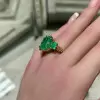 12ct Asscher Cut Emerald Vintage Cocktail Ring