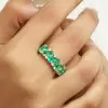 12ctw Pear Cut Emerald Eternity Ring