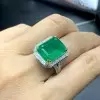 15ct Emerald Vintage Halo Cocktail Ring