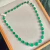 50ctw Oval Cut Emerald Rivera Statement Necklace