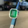 15ct Emerald Vintage Halo Cocktail Ring