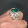 10ct Invisible Setting Emerald Engagement Ring