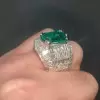 10ct Invisible Setting Emerald Engagement Ring