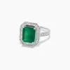5.2ct Art Deco Halo Emerald Cut Engagement Ring