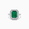 5.2ct Art Deco Halo Emerald Cut Engagement Ring