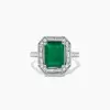 5.2ct Art Deco Halo Emerald Cut Engagement Ring