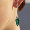 Pear Cut Emerald Drop Earrings