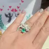 Vintage Bowknot Emerald Cocktail Ring