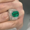 10ct Invisible Setting Emerald Engagement Ring