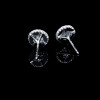 2.5ct Round Cut White Sapphire Halo Stud Earrings