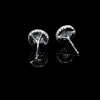 2.5ct Round Cut White Sapphire Halo Stud Earrings