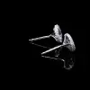 2.5ct Round Cut White Sapphire Halo Stud Earrings