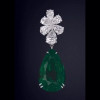 7.25ct Pear Cut Emerald Drop Earrings
