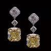 5ct Fancy Yellow Sapphire Drop Earrings in Sterling Silver
