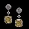 5ct Fancy Yellow Sapphire Drop Earrings in Sterling Silver