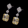 5ct Fancy Yellow Sapphire Drop Earrings in Sterling Silver