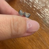 1ct Baguette Half-bezel  Stud Earrings