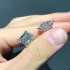 Handmade 2 Ct Asscher Cut Stud Earrings