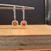 Handmade 1.25 Ct Cushion Cut 925 Silver Dangle Earrings