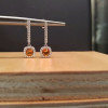 Handmade 1.25 Ct Cushion Cut 925 Silver Dangle Earrings