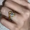 2.7ct Round Cut Brushed Bypass Engagement Ring