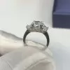 5ct Three-stone Oval Cut Engagement Ring