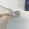 4ct Three-stone Oval Cut White Sapphire Engagement Ring