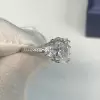 4ct Three-stone Oval Cut White Sapphire Engagement Ring