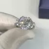 4ct Three-stone Oval Cut White Sapphire Engagement Ring