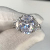 5ct Three-stone Oval Cut Engagement Ring