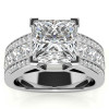 Princess Cut White Sapphire Engagement Ring