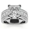 Princess Cut White Sapphire Engagement Ring