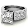 Princess Cut White Sapphire Engagement Ring