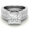 Princess Cut White Sapphire Engagement Ring