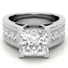 Princess Cut White Sapphire Engagement Ring