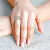 Princess Cut White Sapphire Engagement Ring