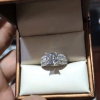 4ct Princess Cut White Sapphire Engagement Ring