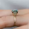 Handmade 3ct Cushion Cut Paraiba Tourmaline Sterling Silver Engagement Ring