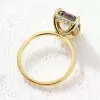 4ct Cushion Cut Alexandrite Sterling Silver Engagement Ring